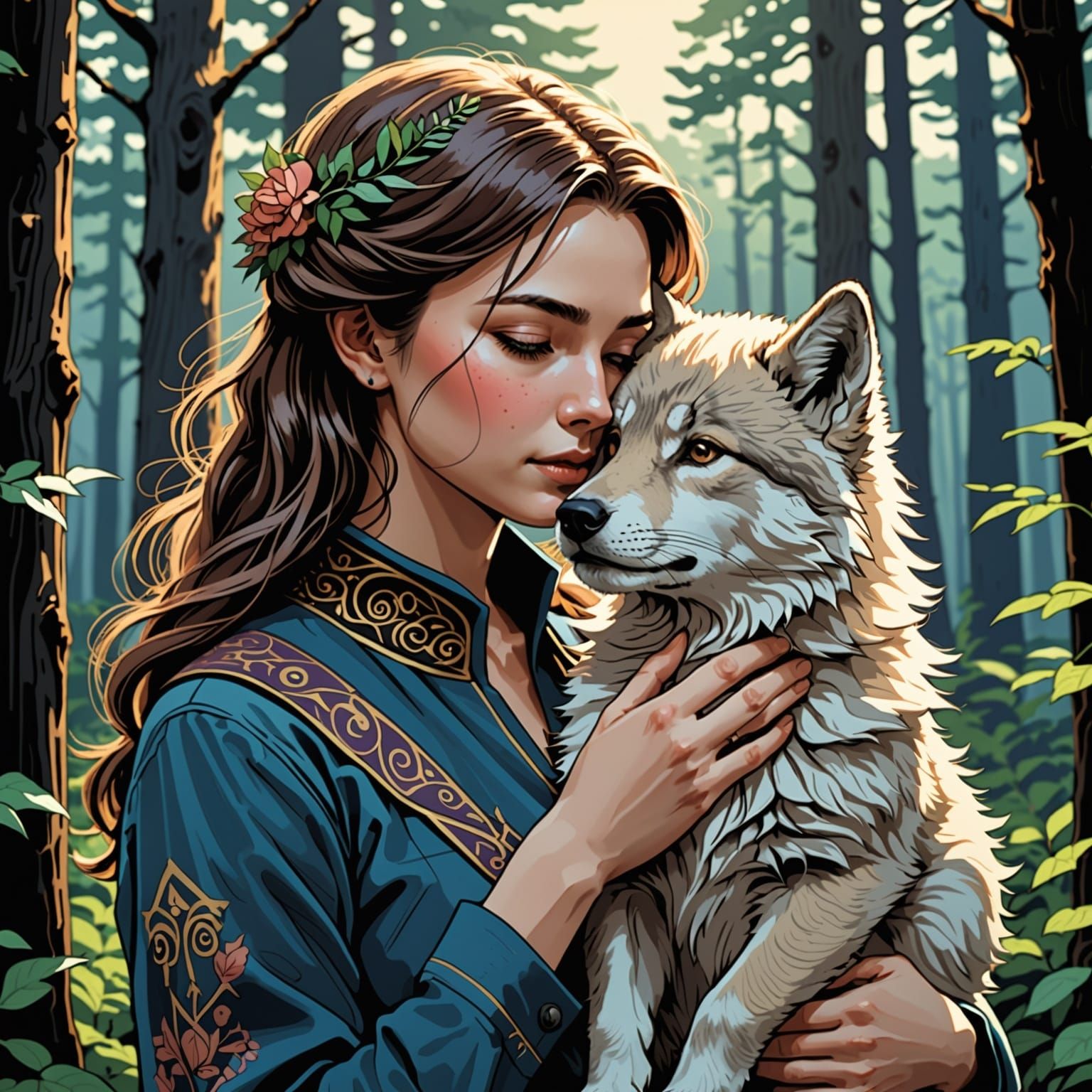 Lady and Wolf Cub