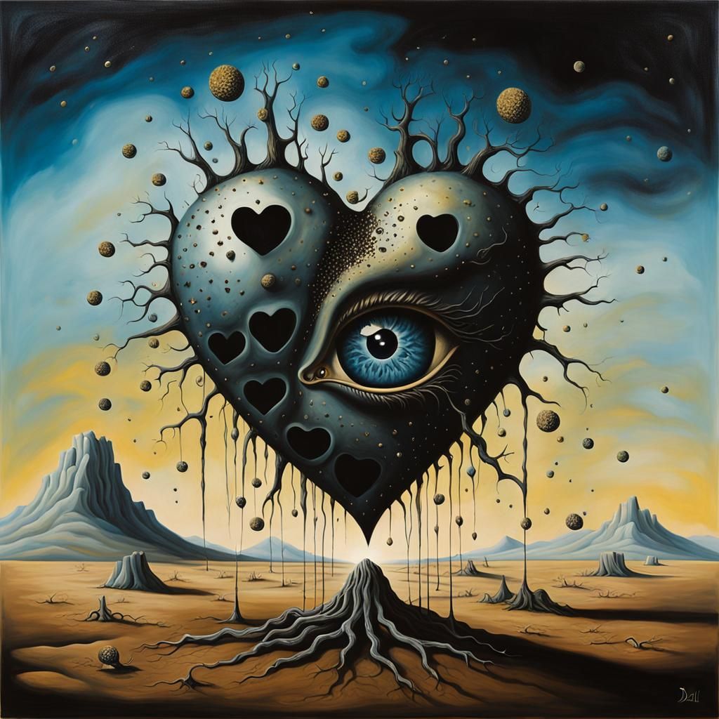 Black stars align, where flesh once gleamed,
A hollow heart, where secrets dreamed.
The seeds remain, ...  by @DJ Apple