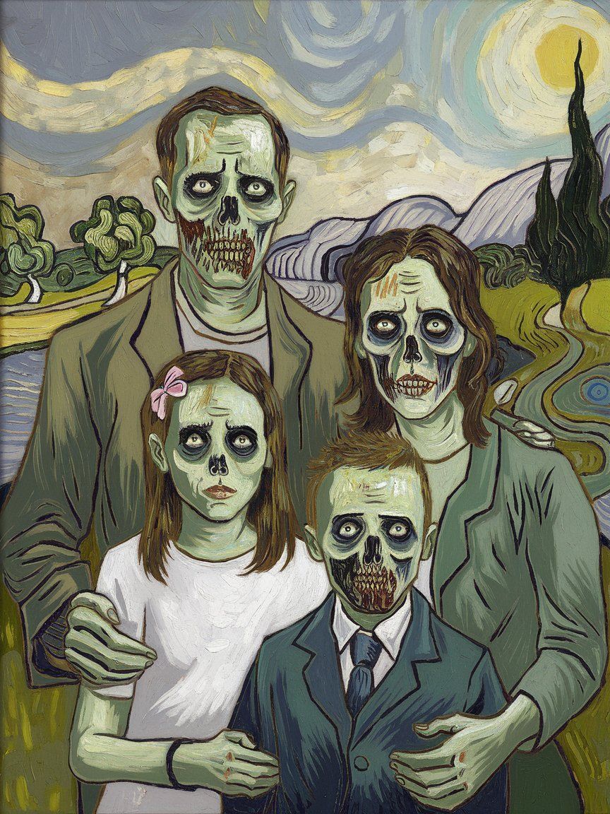 zombie family portrait