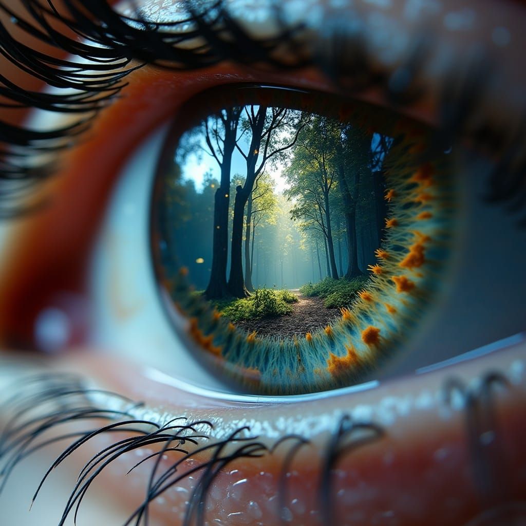 <lora:MJ6 EyeFlux:0.3> 
surreal forest within the eye, within the eye is a forest in the style of surrealistic eye art, macro shot close up...