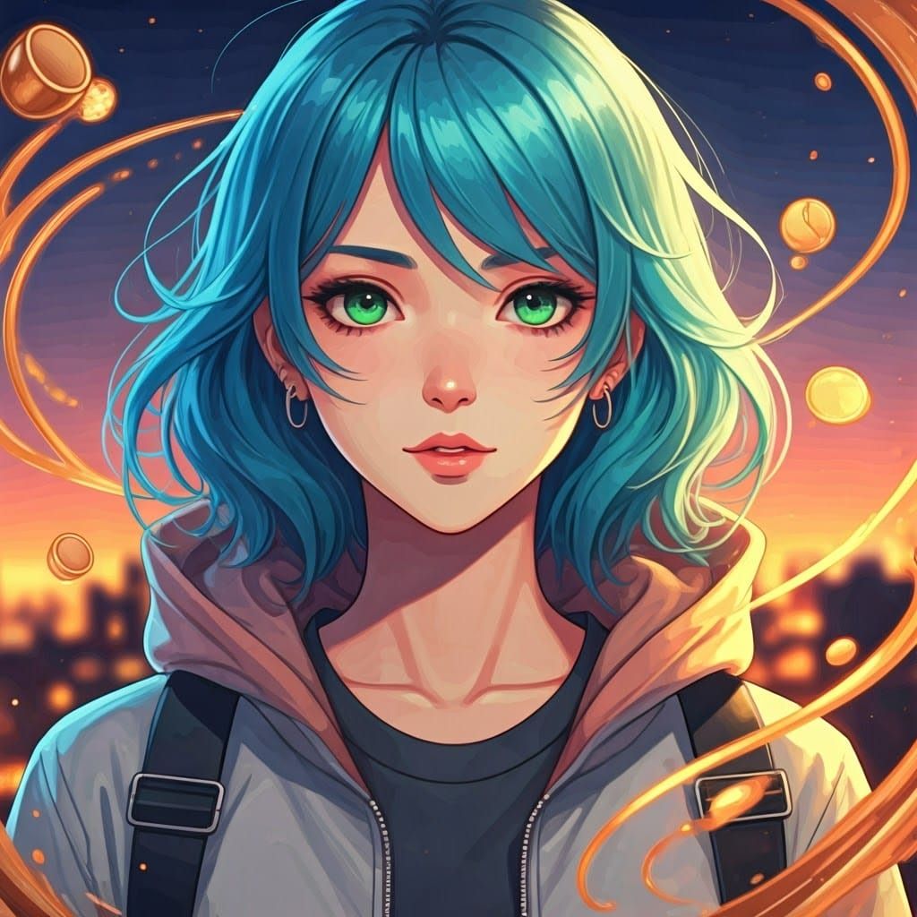 Electric Blue Goddess in Tokyo Street Fashion