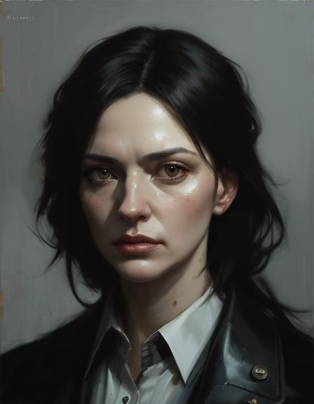 Portrait, In the manner of Adrian Ghenie