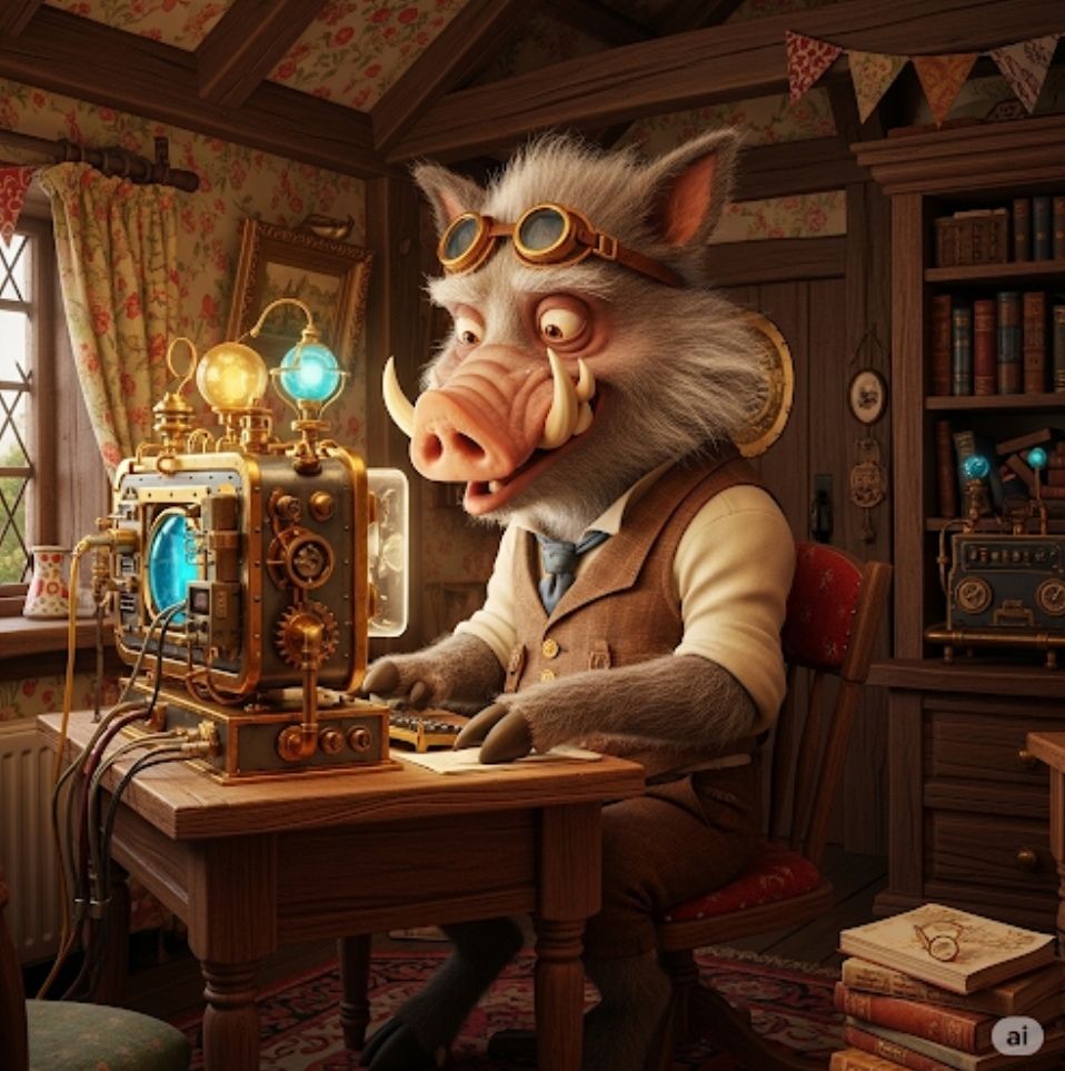 Mr Boar - in the style of Rackham