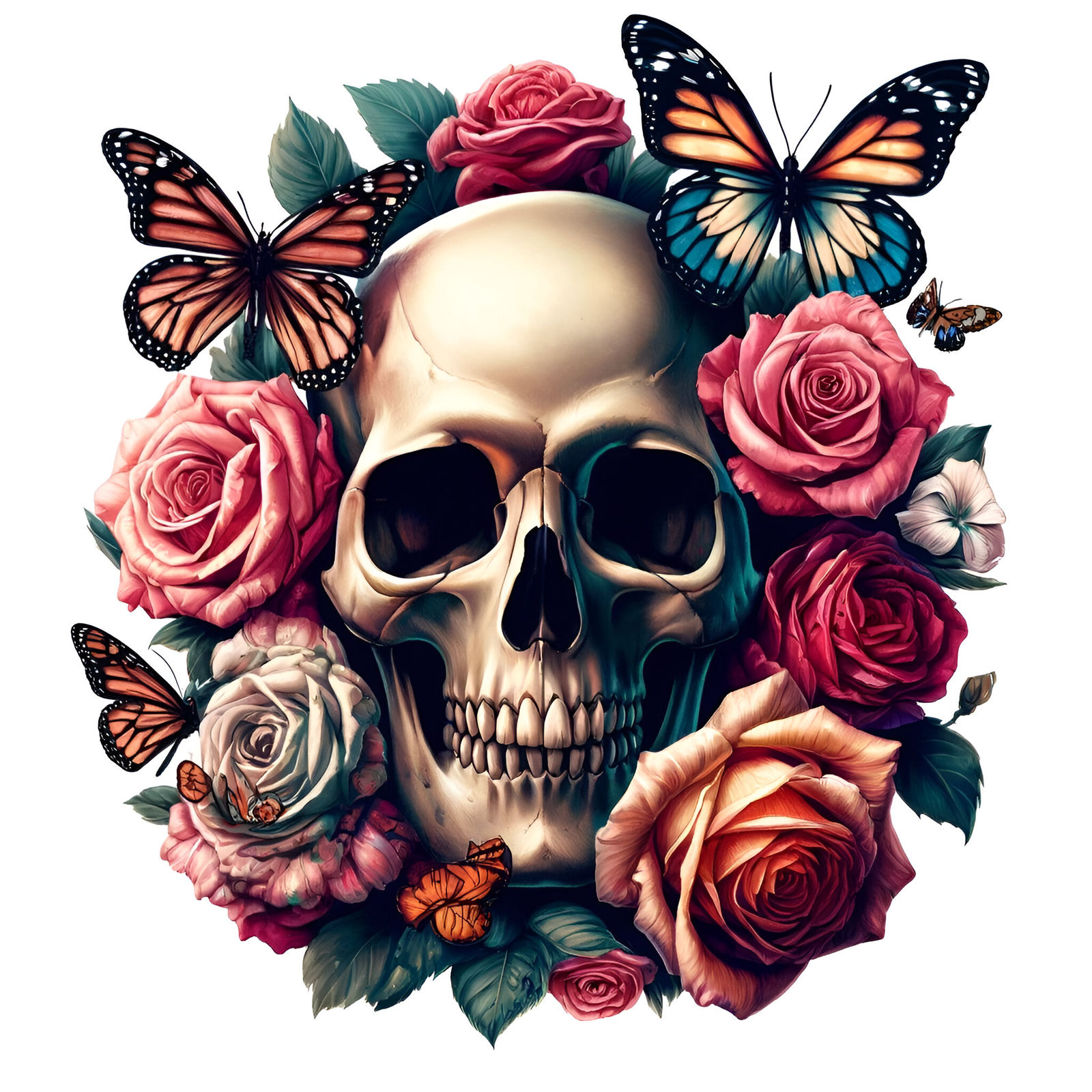 skulls and roses