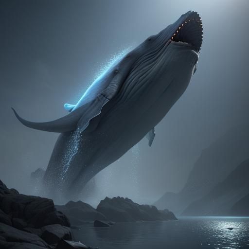 blue whale - AI Generated Artwork - NightCafe Creator