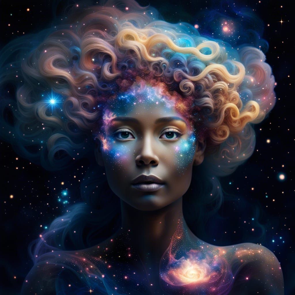 Galaxy Goddess - AI Generated Artwork - NightCafe Creator