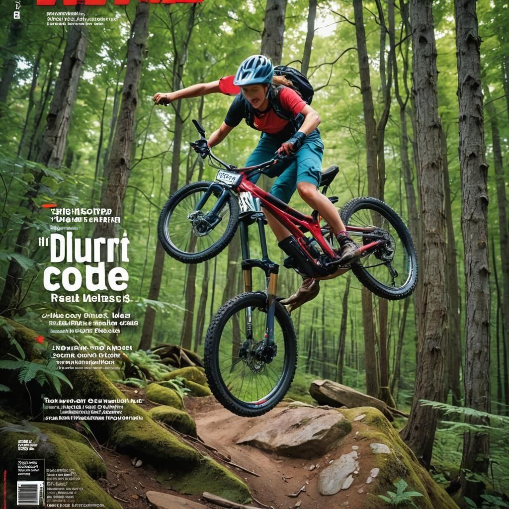 Mountain bike magazine cover. "Mountain Bike Adventure" "Pus...