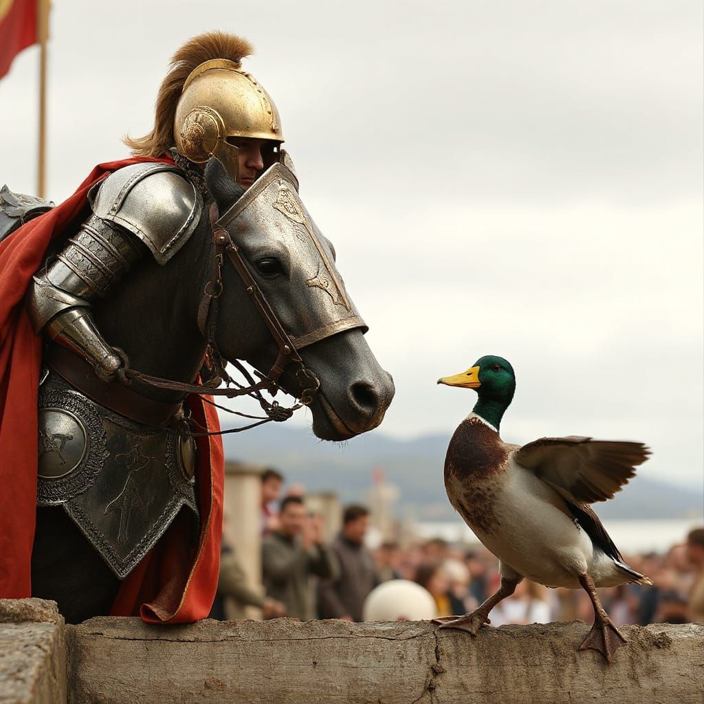 Imagine a shiny medieval knight, gleaming in freshly polished armor, ready to deliver the most heroic ...  by @Open Mind Lover 