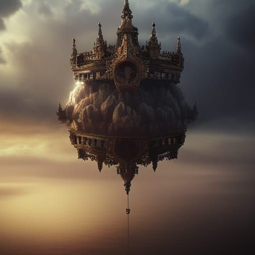Crown floating on a cloud