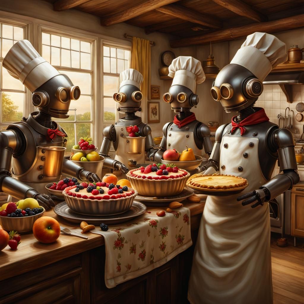 In the kitchen
