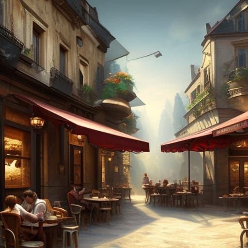 Outdoor Dining - AI Generated Artwork - NightCafe Creator