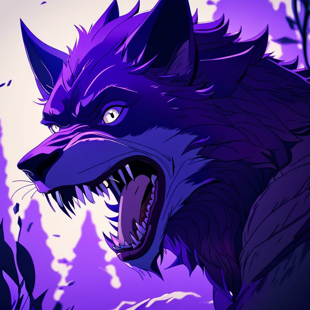 Purple werewolf - AI Generated Artwork - NightCafe Creator