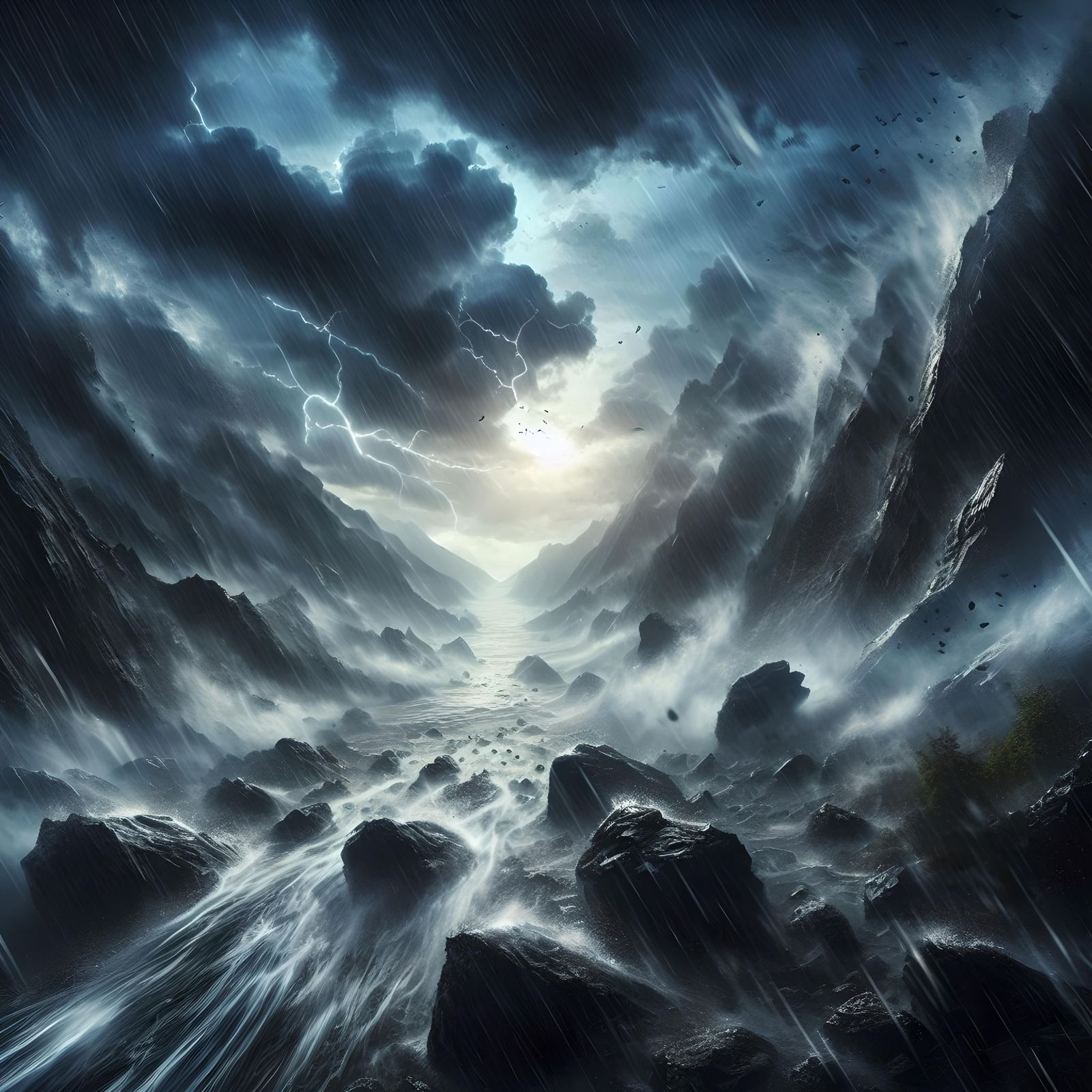 Rain Races Ripping like wind Its restless rage Rattles like ...