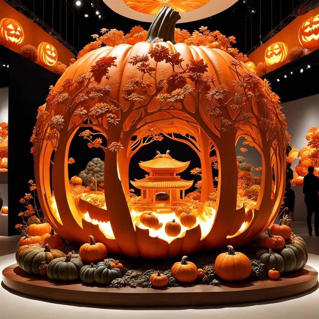 Japanese landscape pumpkin  by @Magdalene