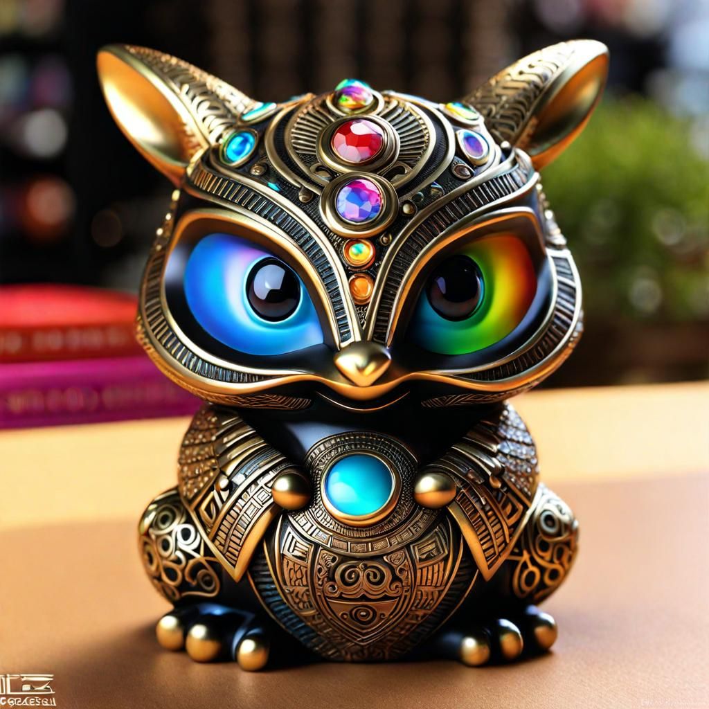 Bioluminescent Ratatoskr Figurine in ZBrush Style