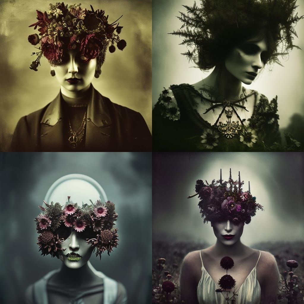 Flowers Nightmares and Dreamscapes AI Generated Artwork NightCafe