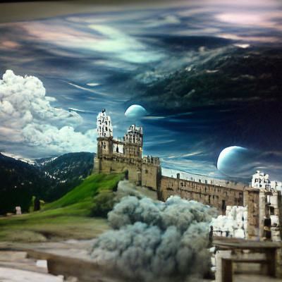 Castillo sobre una montaña