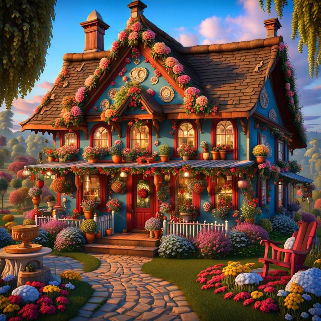 Lightly-decorated Cottage  by @jkhawks13