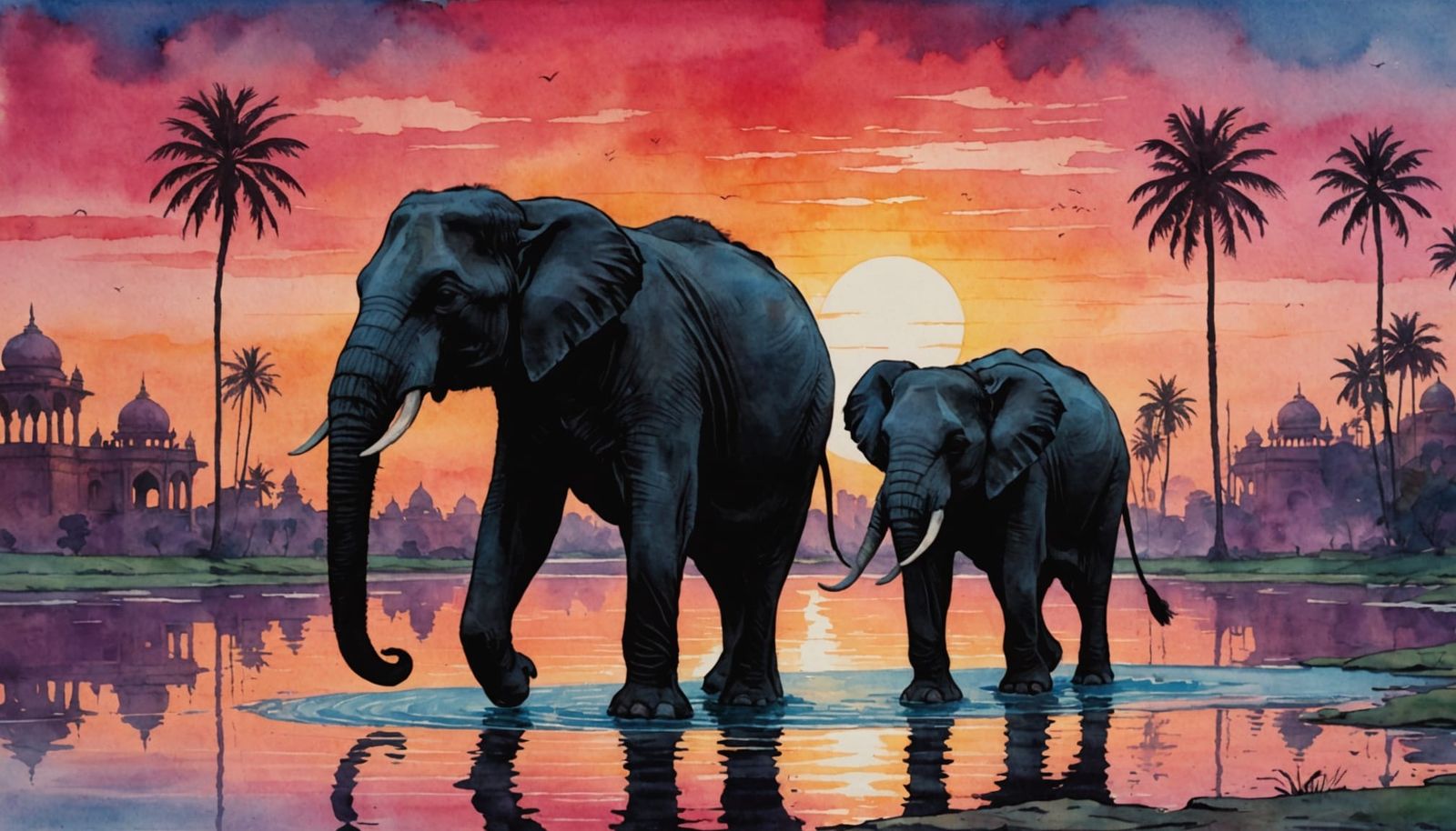 A Sunset in India  by @Mister