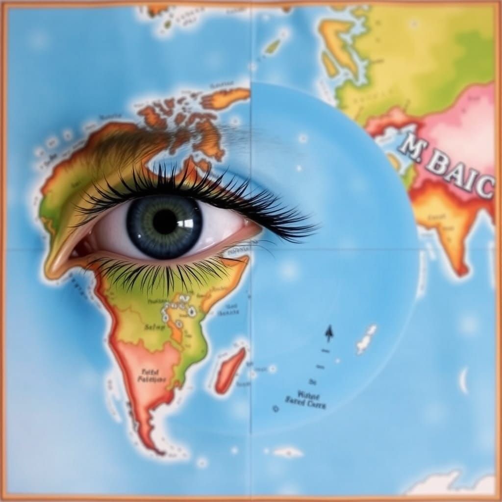 your eyes
A map of two hemispheres of the earth
When you clo...