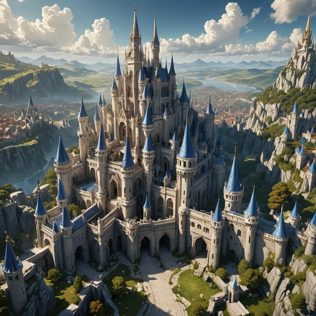 "Draw an unimaginably vast kingdom, adorned with splendor on...