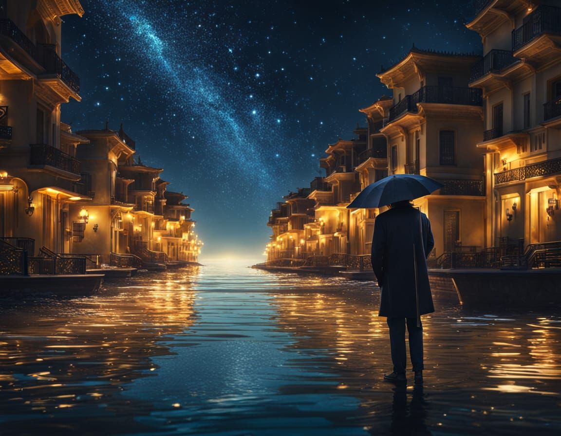 Under the autumn starry sky  by @Philemon