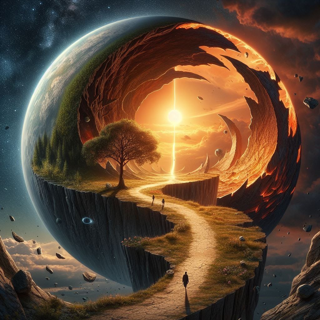 passage of time and the creation of the cosmos and the earth