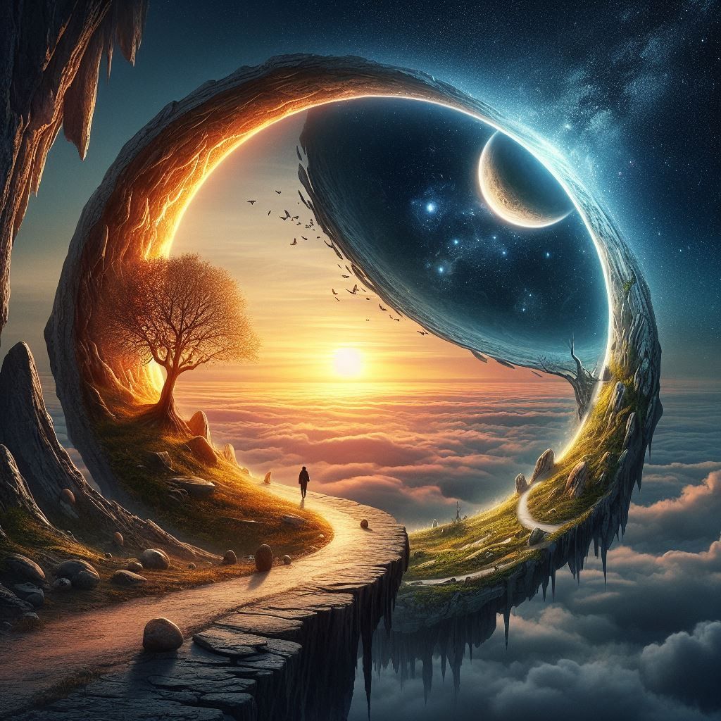 passage of time and the creation of the cosmos and the earth