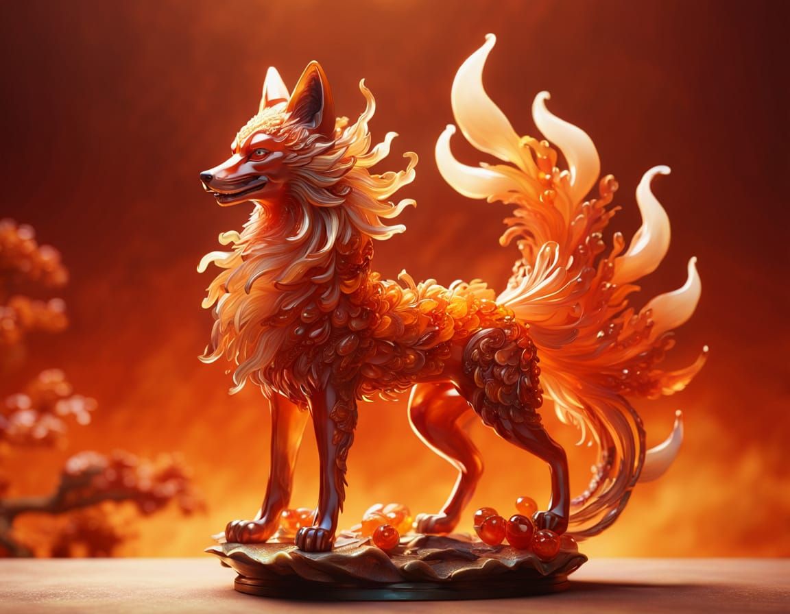 nine-tailed fox Kumiho  by @Eee17