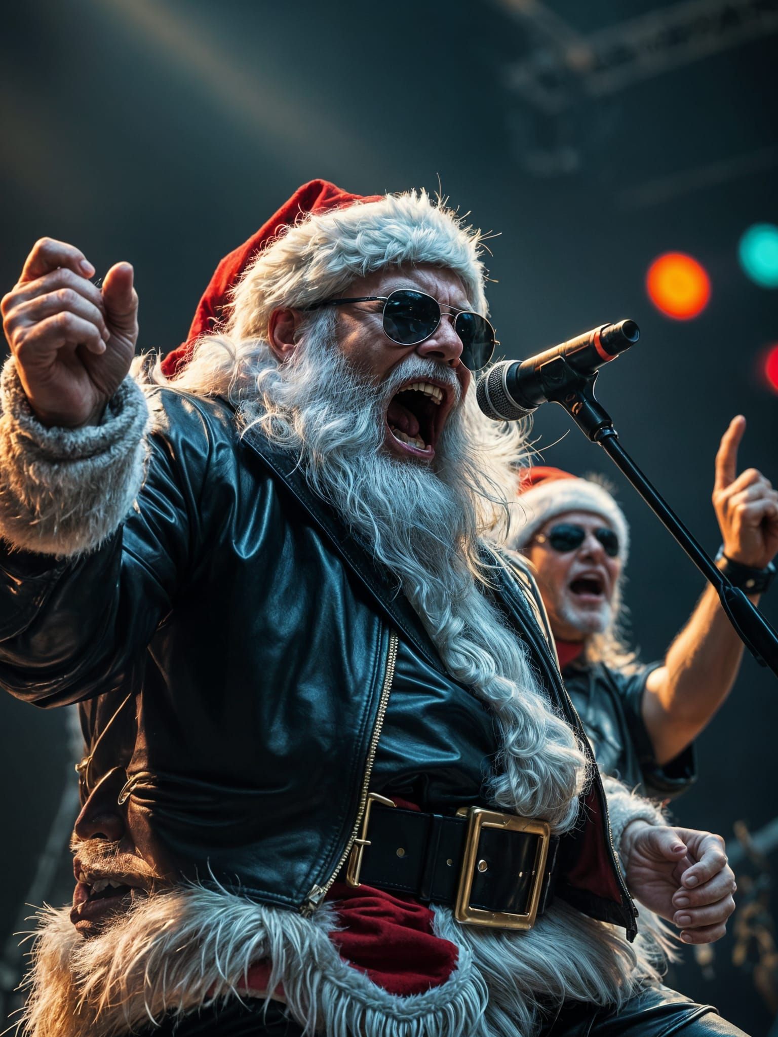 Rocking badass Santa  by @MaZZackie