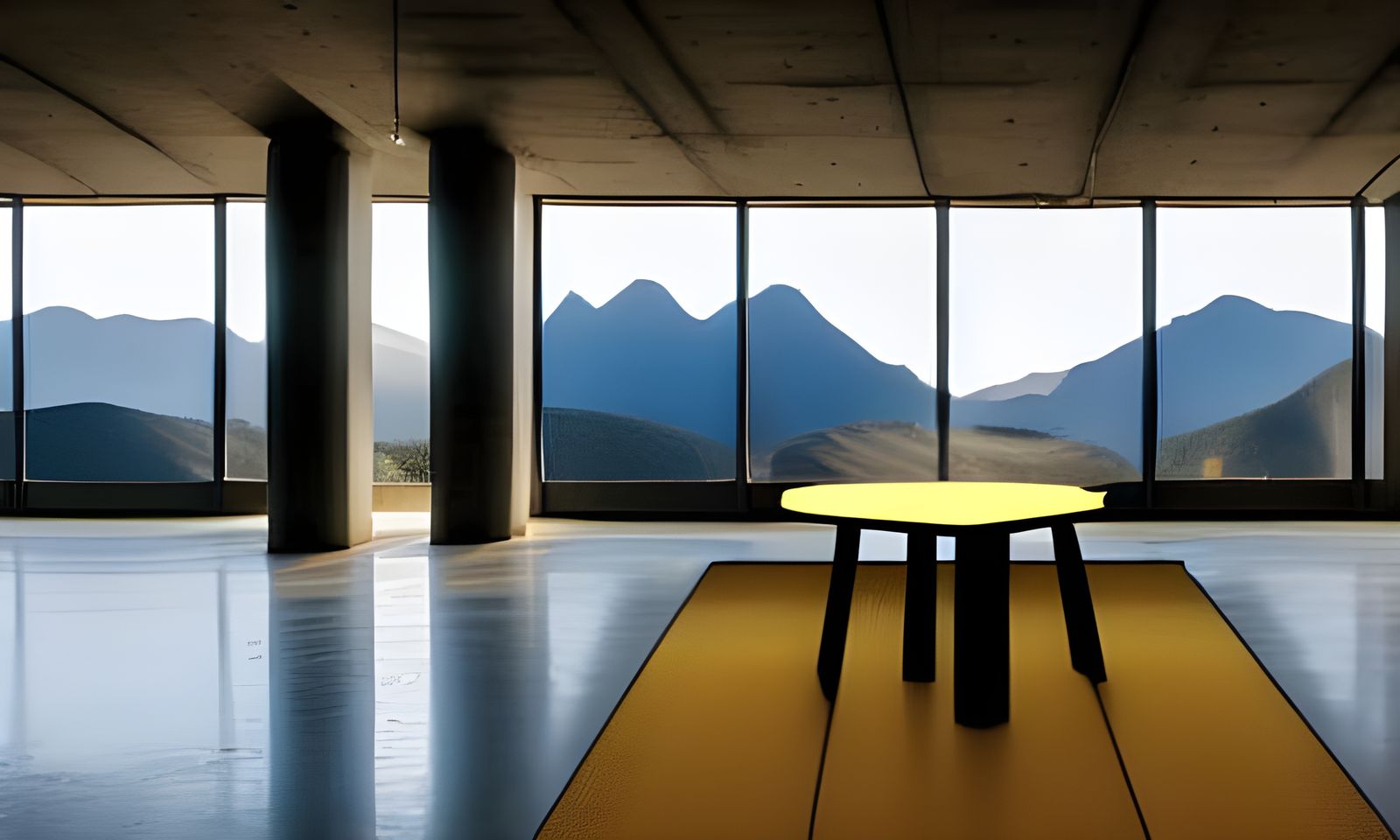 Our meeting room, Brutalist architecture and a feeling of lo...