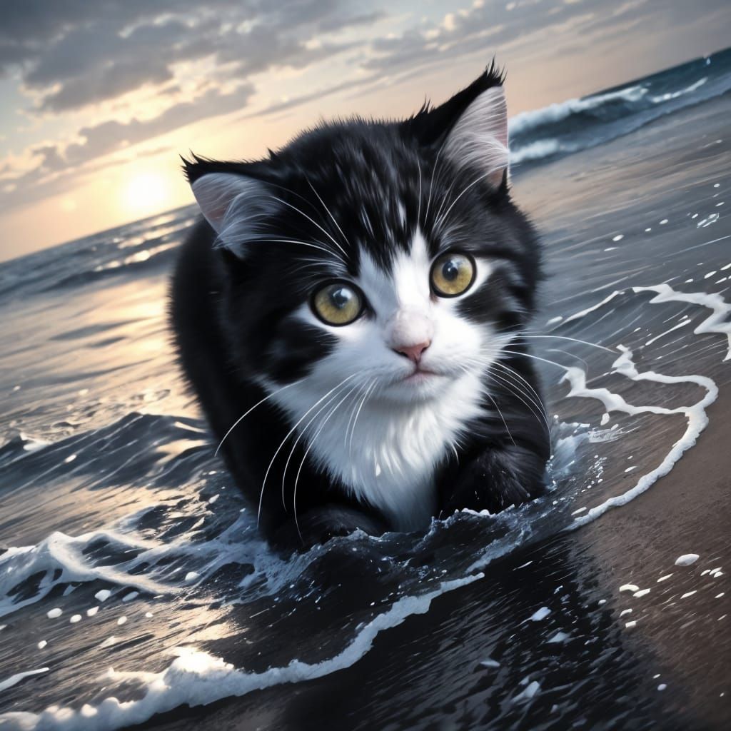 In the waves