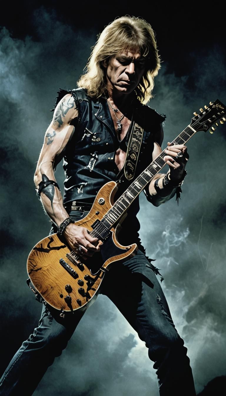 Randy Rhoads playing guitar.