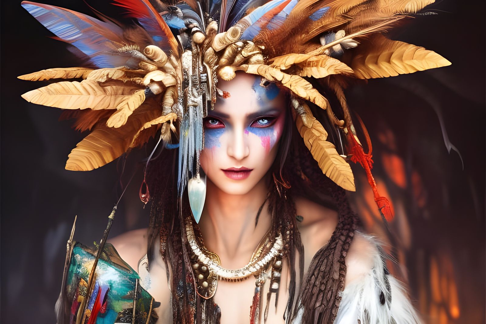 Tribal Witch - AI Generated Artwork - NightCafe Creator