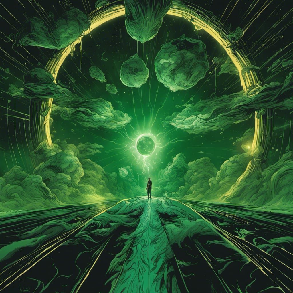 Astral Projection: Soul's Journey in Comic Art Style