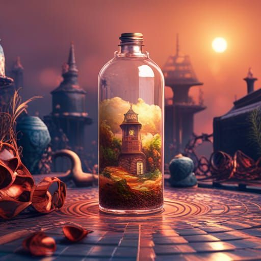 Minatare home in a bottle  by @Suz