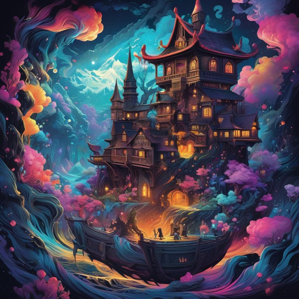 The Mysterious Home - AI Generated Artwork - NightCafe Creator