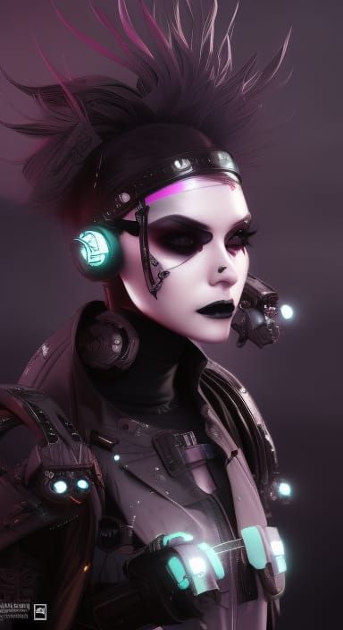 Emo Cyberpunk - AI Generated Artwork - NightCafe Creator