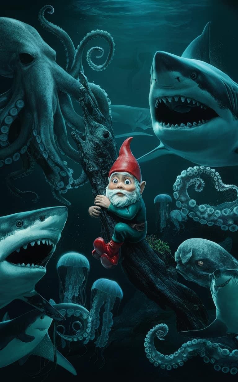 oh, he knew he was in trouble when he fell out of that boat