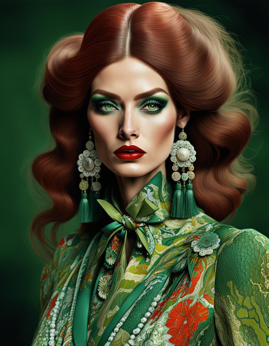 1970 glam ,  Biba  by @Jolie art lover 