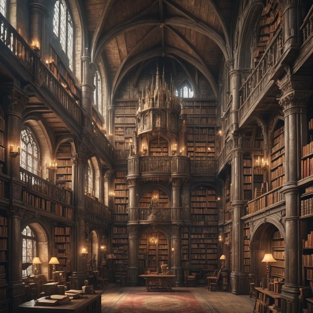 Medieval Library  by @Anonymous
