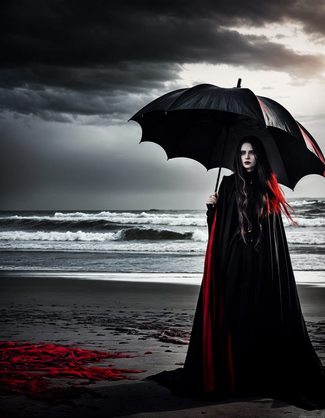 Vampire beach day  by @Shlucky