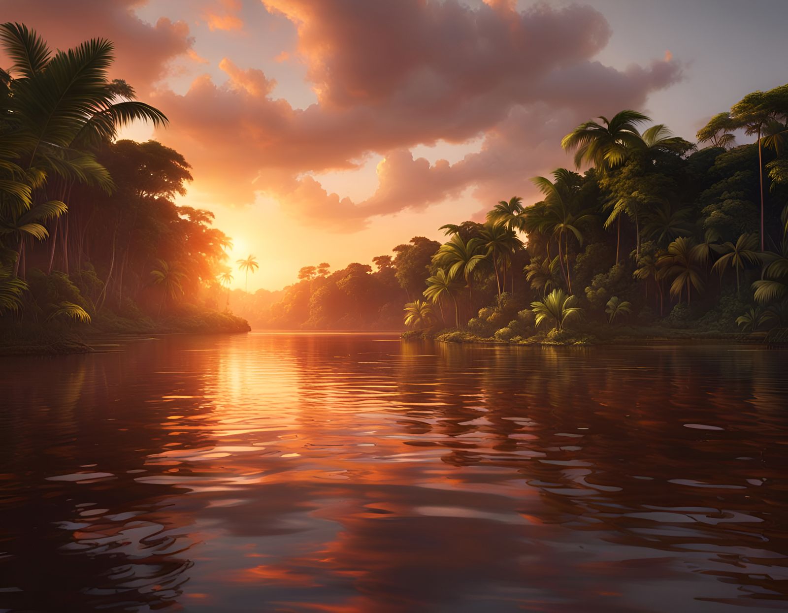 Sunset in South America