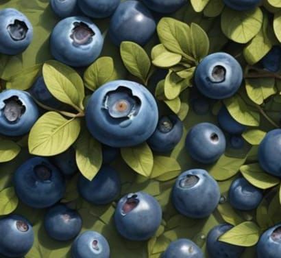Large Blueberry in Detailed Matte Painting Style