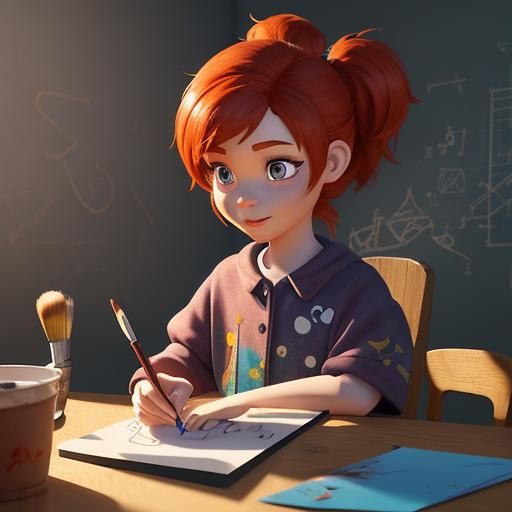 Pixar-Style Toddler Draws on Walls