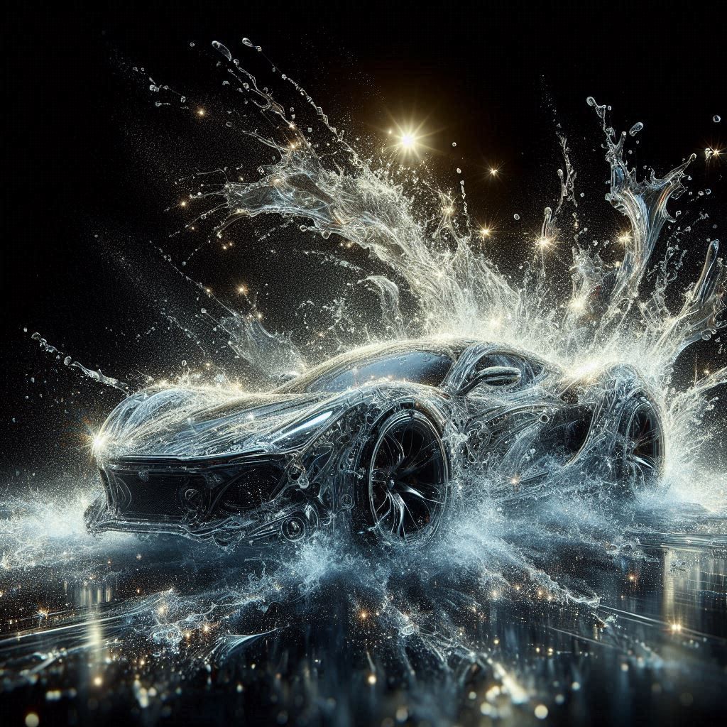*„Ein Auto aus Wasser und Licht – futuristische Energie trifft auf fließende Dynamik und Eleganz“*  by @bedisi yseven