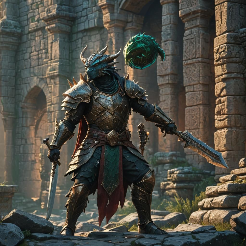 male black skin dragonborn