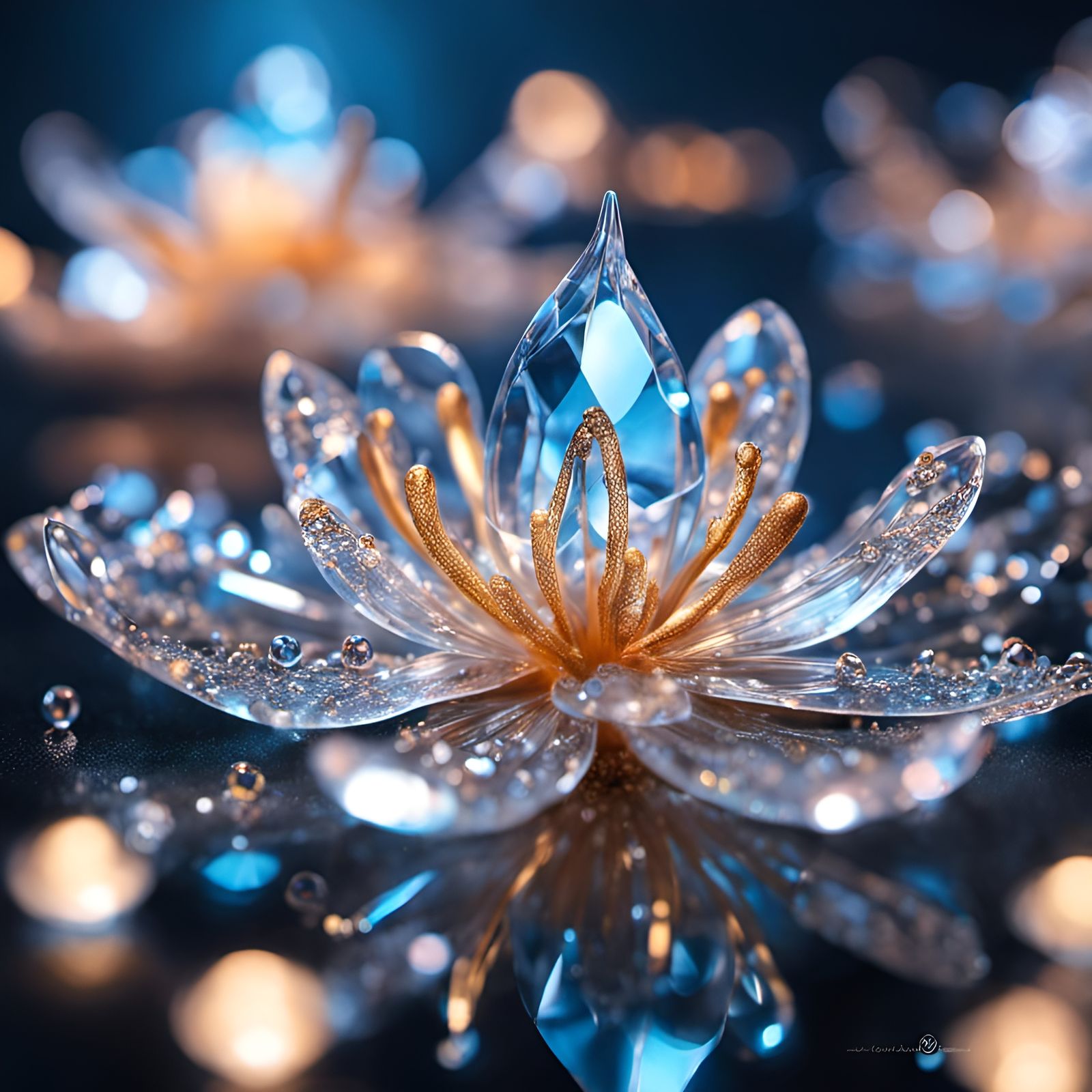 More Pretty Glass Crystal Flowers! - Open Prompt - AI Generated Artwork -  NightCafe Creator