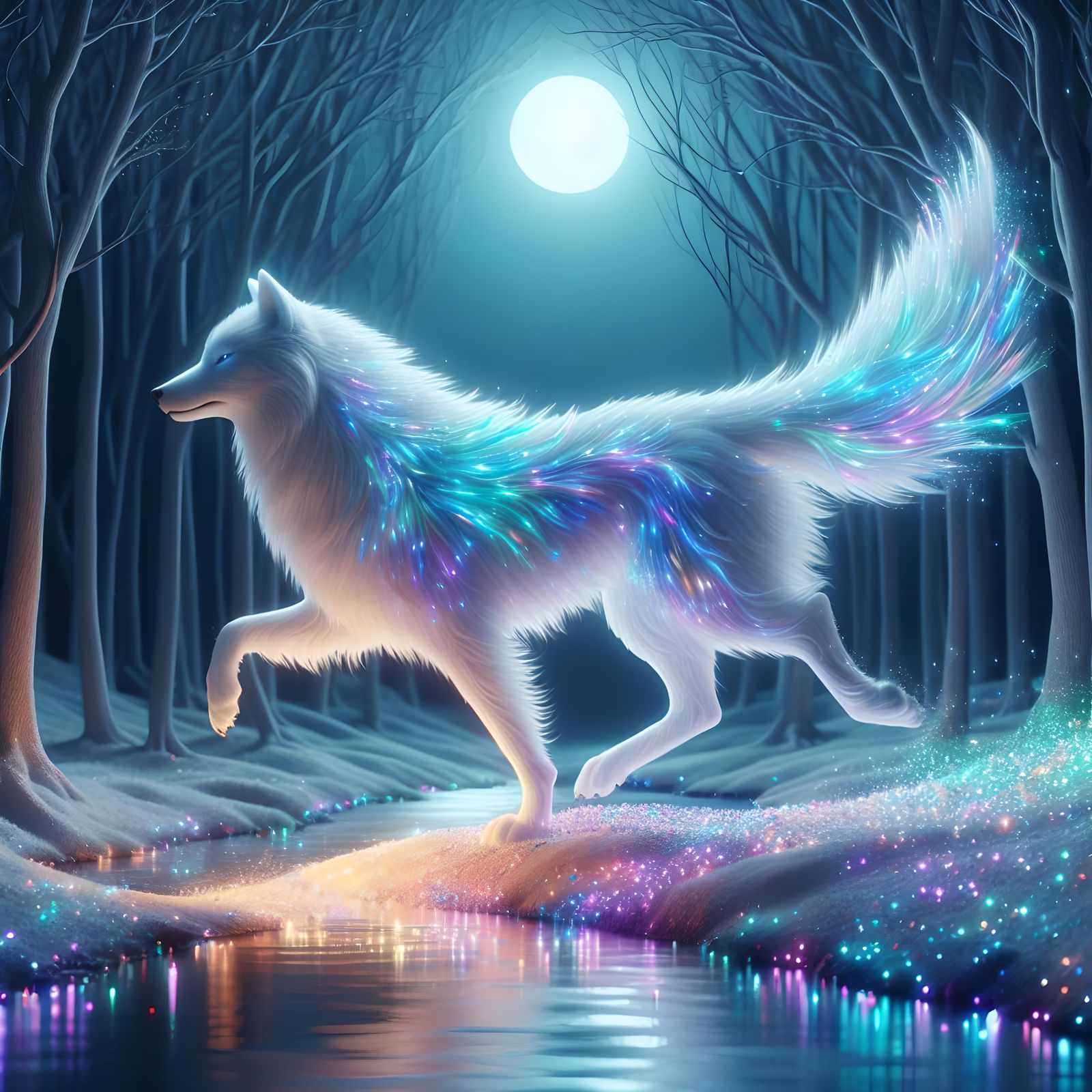 Magical white wolf ⭐️