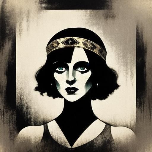1920s flapper woman in a speakeasy <lora:Warlock Pop V2:1.0>...
